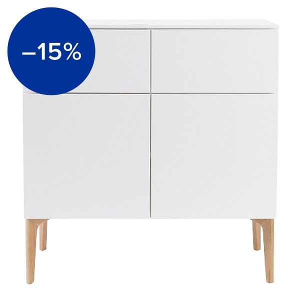 Fuuga sideboard, 96 cm, white - oak
