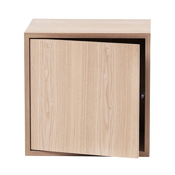Stacked 2.0 shelf module w/ door, medium, oak