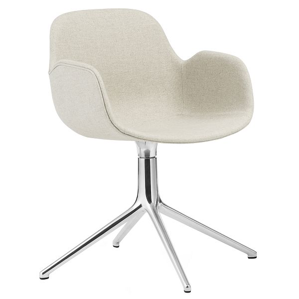 Form Swivel 4L armchair, aluminium - Main Line Flax 20