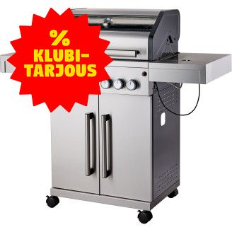 Kaasugrilli BBQ King Pro Series, 4 + 1 poltinta, lasi-ikkuna