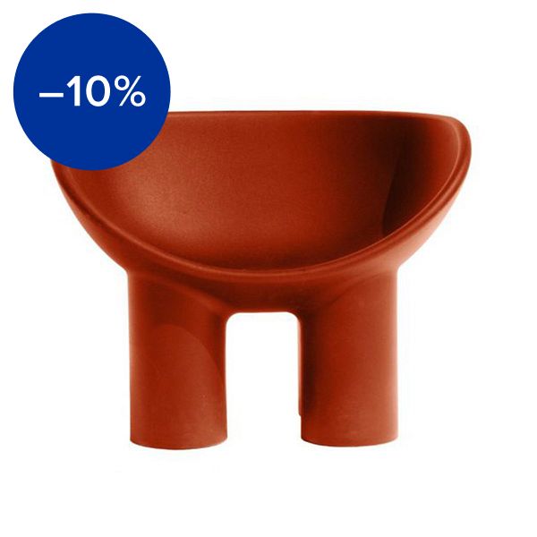 Roly Poly armchair, red brick
