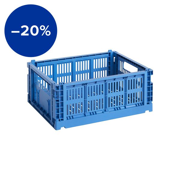 Colour Crate, M, recycled plastic, electric blue