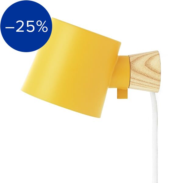 Rise wall lamp, yellow