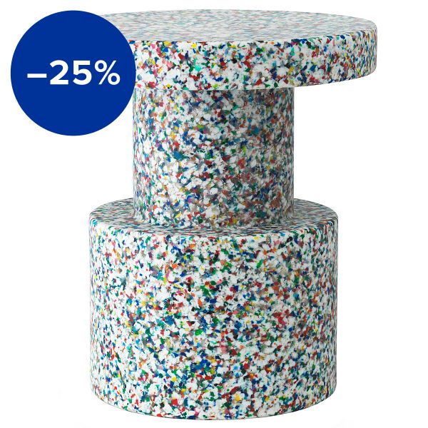 Bit stool, white - multi