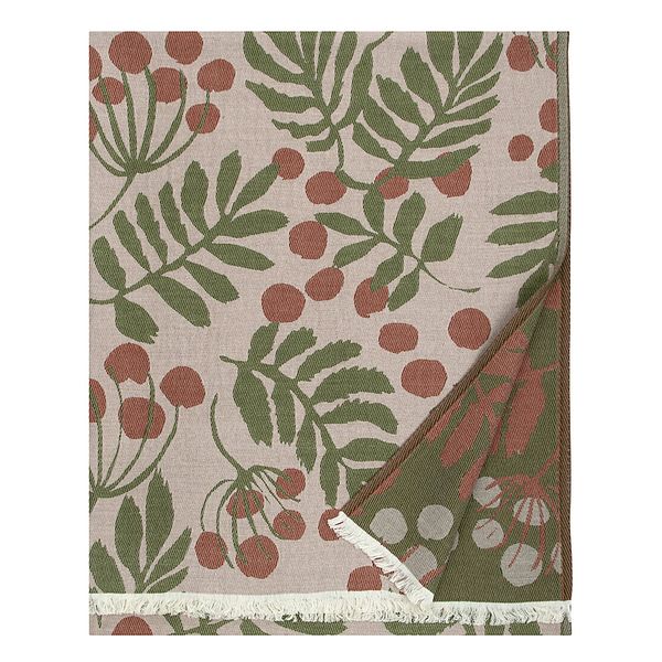 Pihapuu blanket, 135 x 180 cm, beige - cinnamon - olive