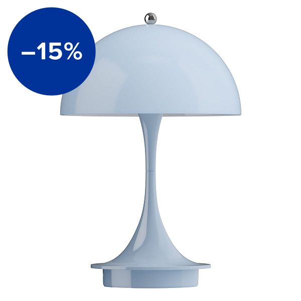Panthella 160 Portable V3 table lamp, opal pale blue