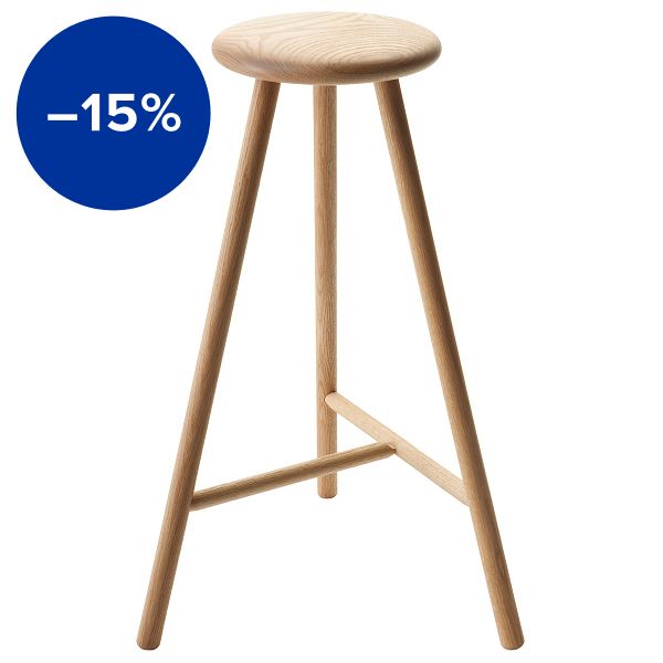 Perch bar stool 75 cm, oak