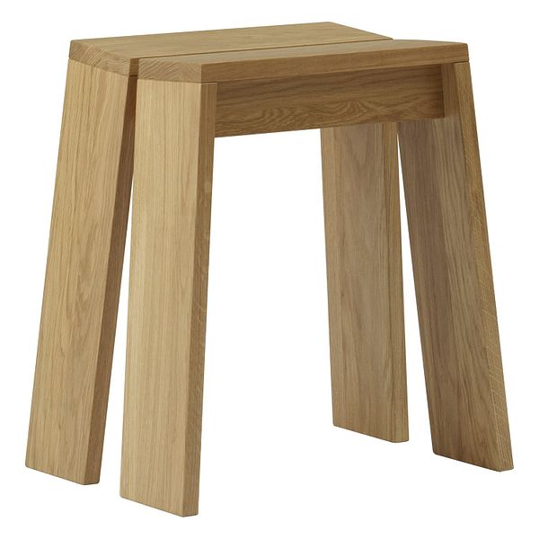 Let stool, oak