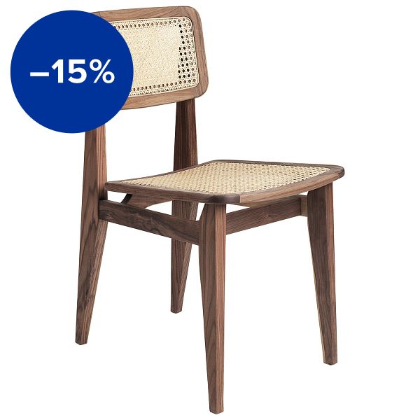 C-Chair, cane - oiled walnut