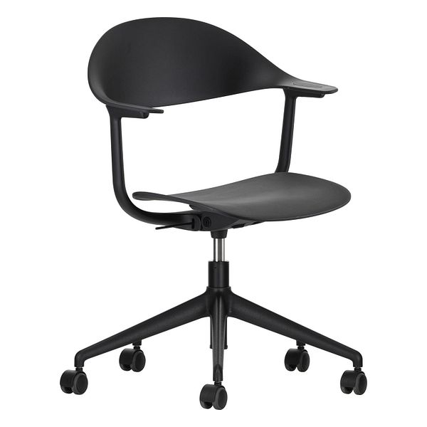 Mynt chair, 5 star base with castors, basic dark RE - deep black
