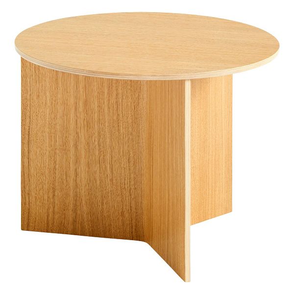 Slit Wood table, 45 cm, lacquered oak