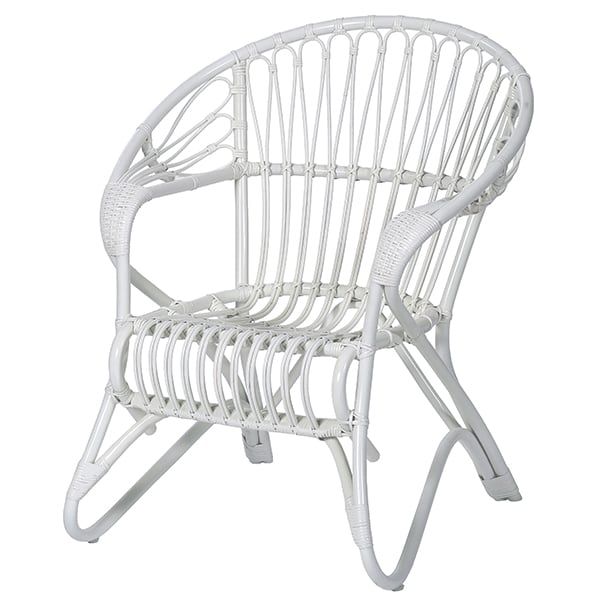 Lumikenkä chair, low, white