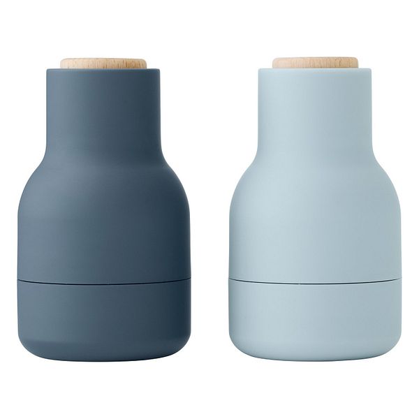 Bottle Grinder  2 pcs, small, blues - beech