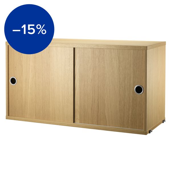 String cabinet, 78 x 30 cm, oak