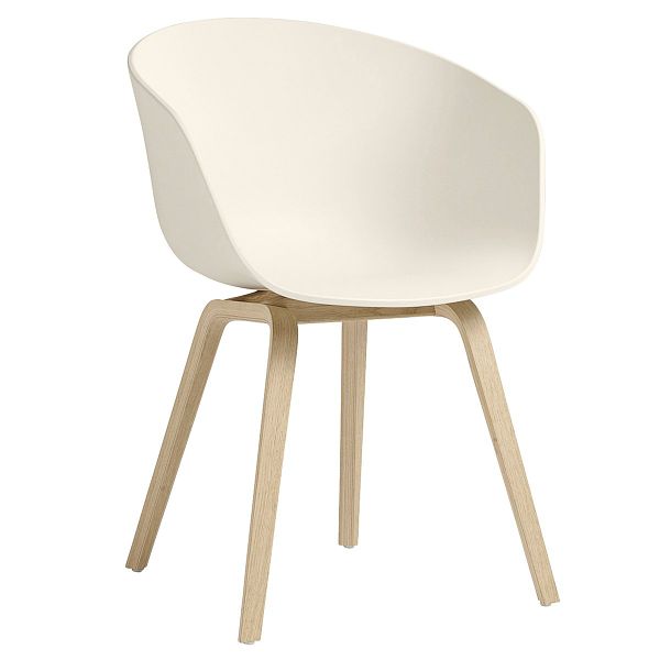About A Chair AAC22, lacquered oak - cream white