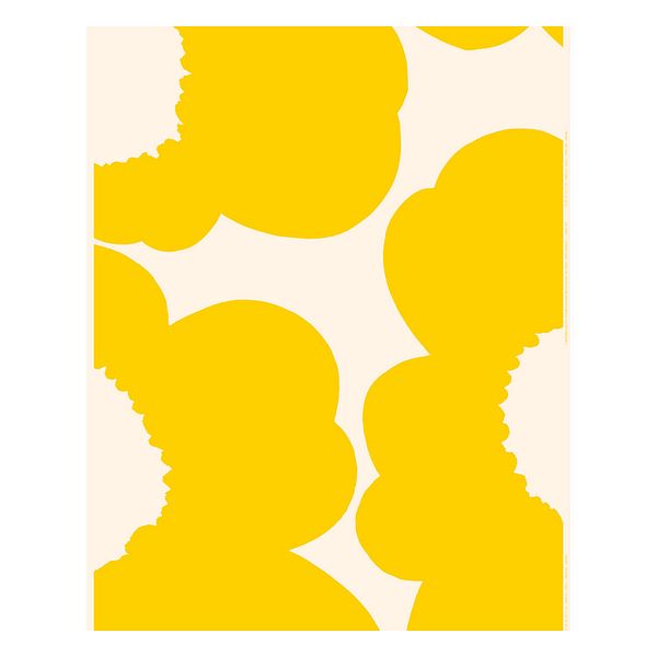 Iso Unikko cotton sateen fabric, cotton - spring yellow