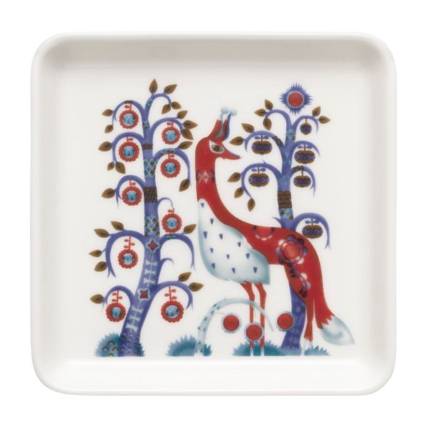 Taika plate, square, 12 x 12 cm, white