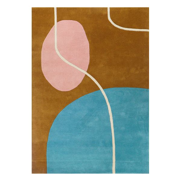 Ruukku rug, gold - blue