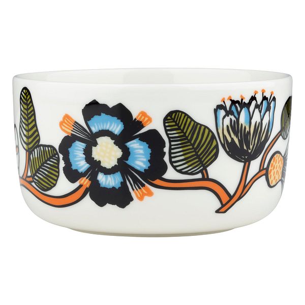 Oiva - Tiara bowl, 5 dl, white - warm orange - green