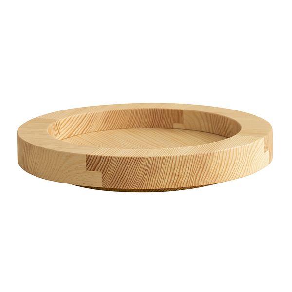 009 tray, round, pine