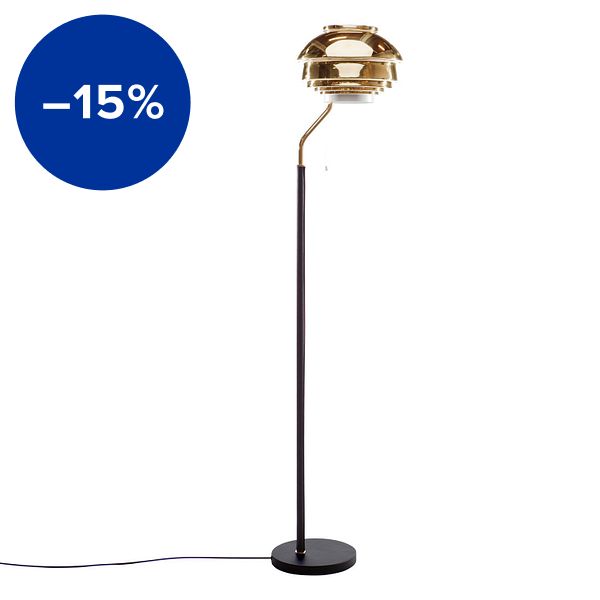 Aalto floor lamp A808, brass