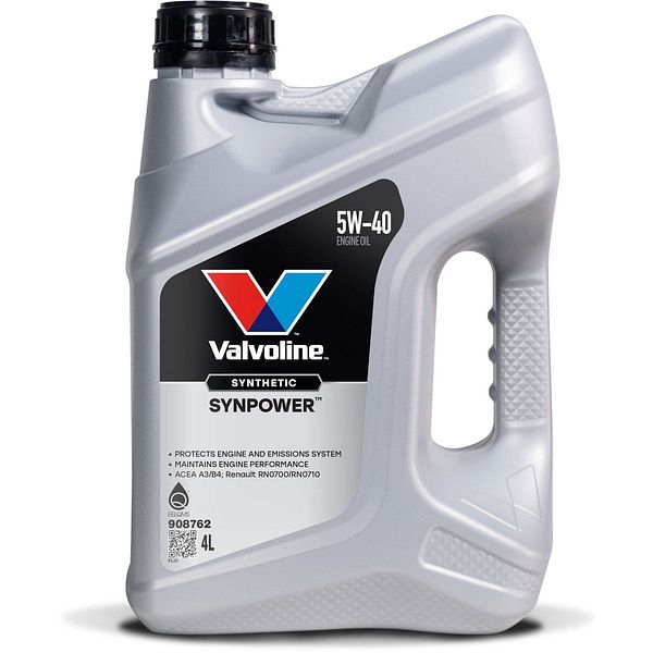 VALVOLINE SYNPOWER 5W-40 MOOTTORIÖLJY 4 L